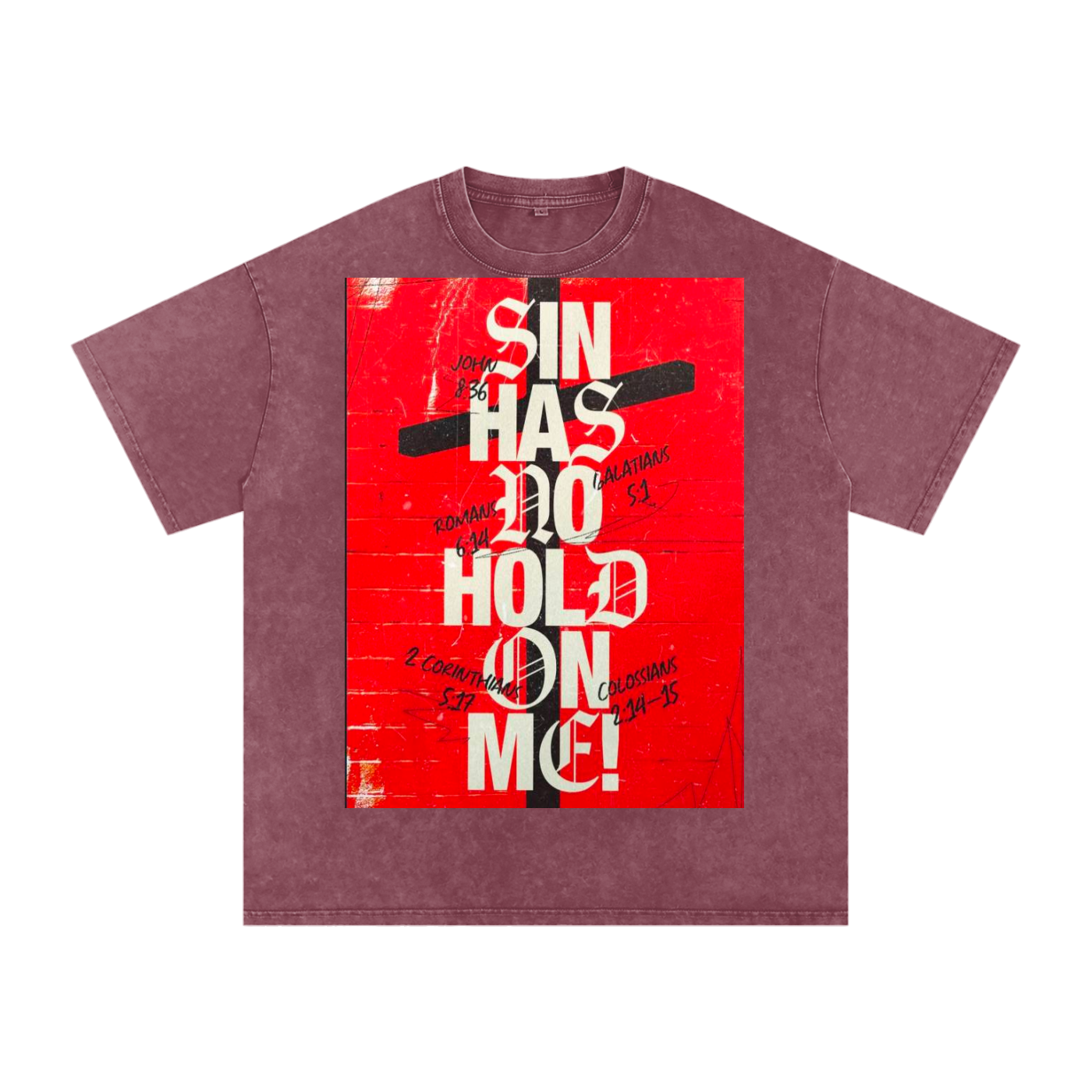 Snow Washed Oversized Cotton T-Shirt