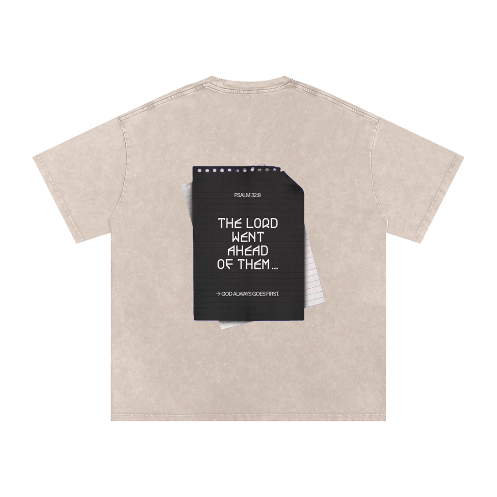 Snow Washed Oversized Cotton T-Shirt
