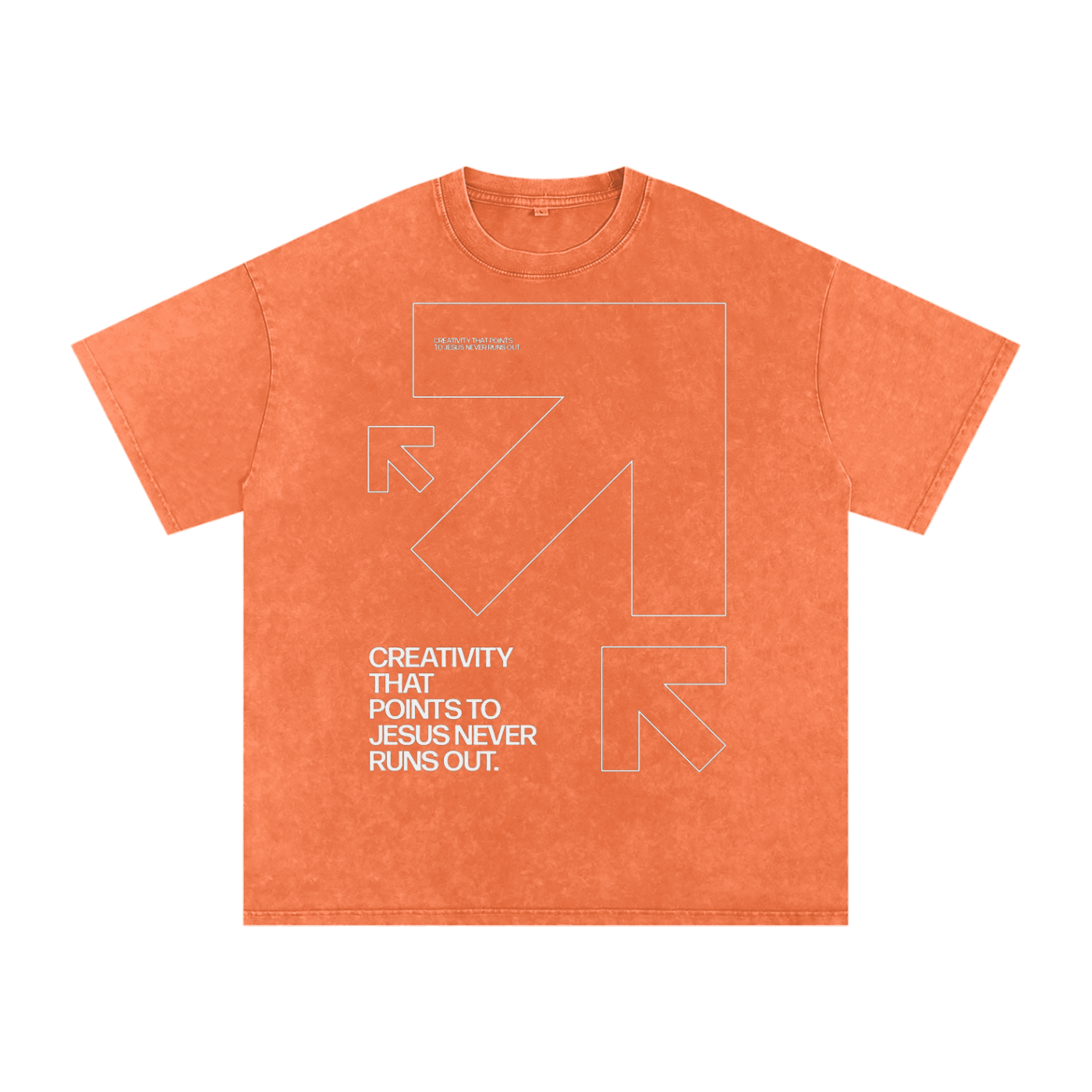 Snow Washed Oversized Cotton T-Shirt