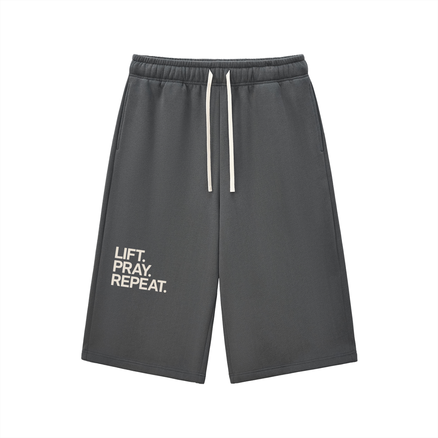 Relaxed Drawstring Three-quarter Sweatpants