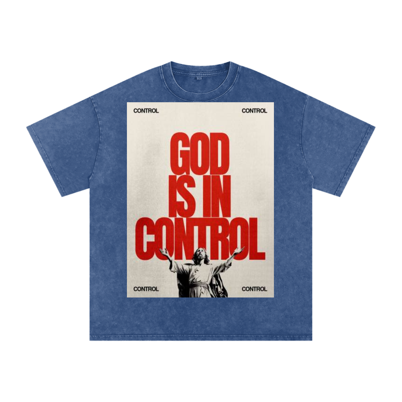 Snow Washed Oversized Cotton T-Shirt