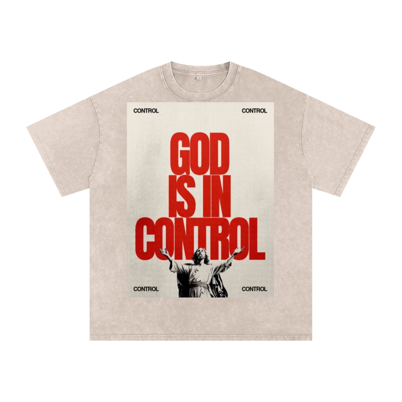 Snow Washed Oversized Cotton T-Shirt