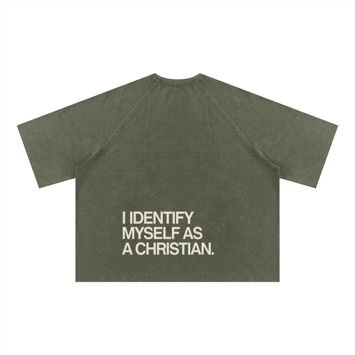 Unisex Mineral Wash Boxy Waffle T-Shirt