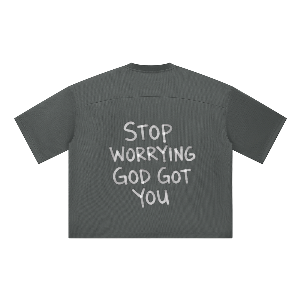 Unisex Boxy Mesh Crewneck T-Shirt