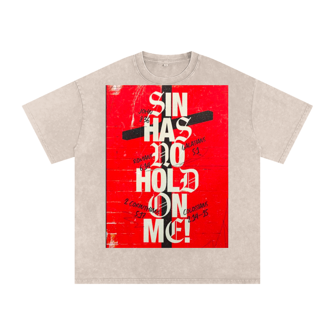 Snow Washed Oversized Cotton T-Shirt