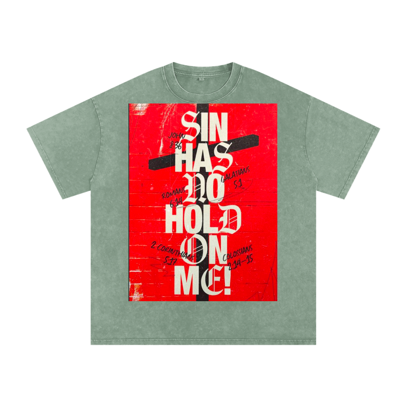 Snow Washed Oversized Cotton T-Shirt