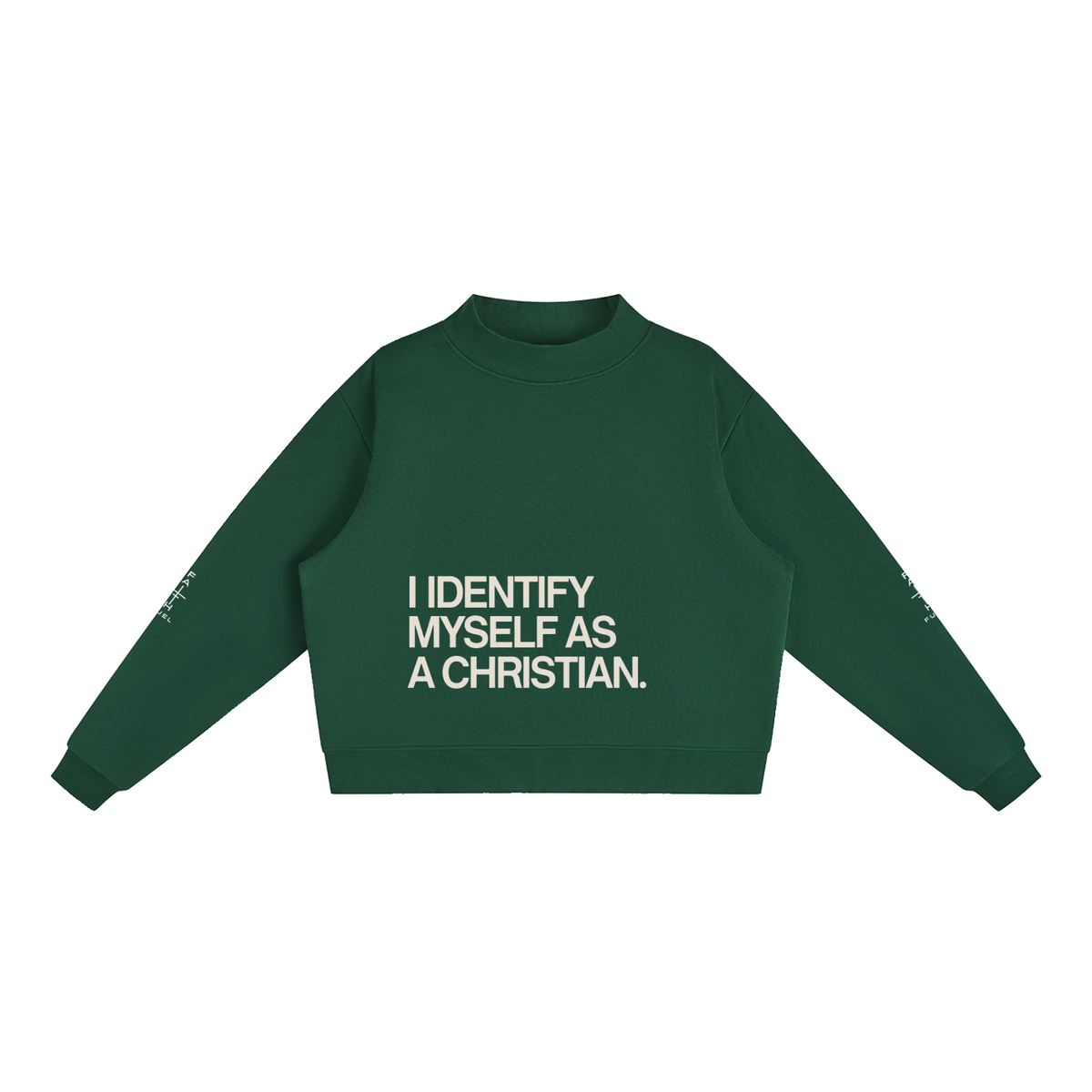 Essential Fleece Mock-Neck Crew Sweatshirt