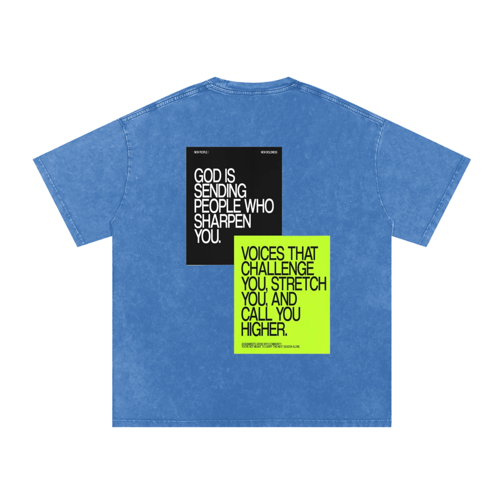 Snow Washed Oversized Cotton T-Shirt