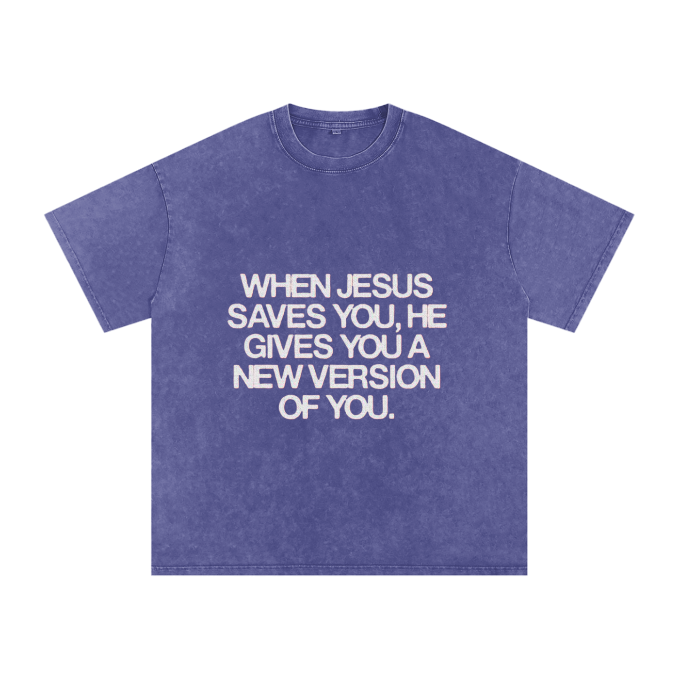Snow Washed Oversized Cotton T-Shirt