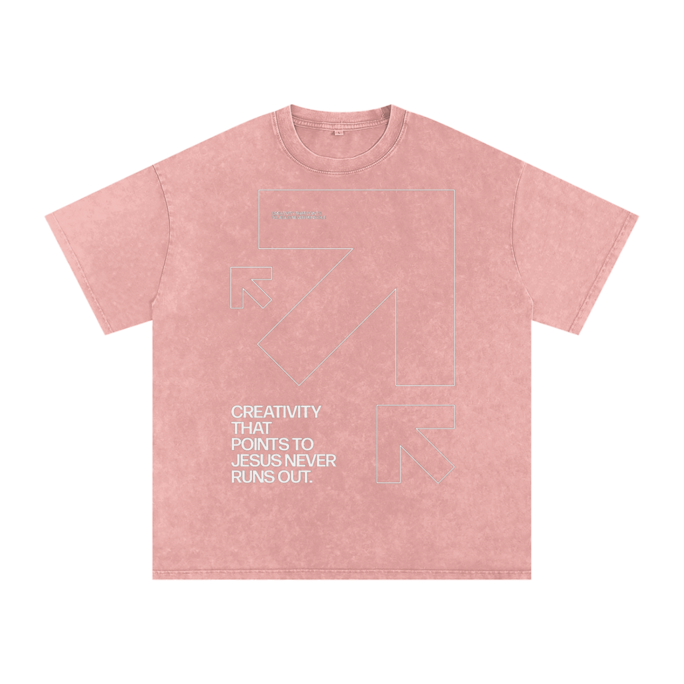 Snow Washed Oversized Cotton T-Shirt