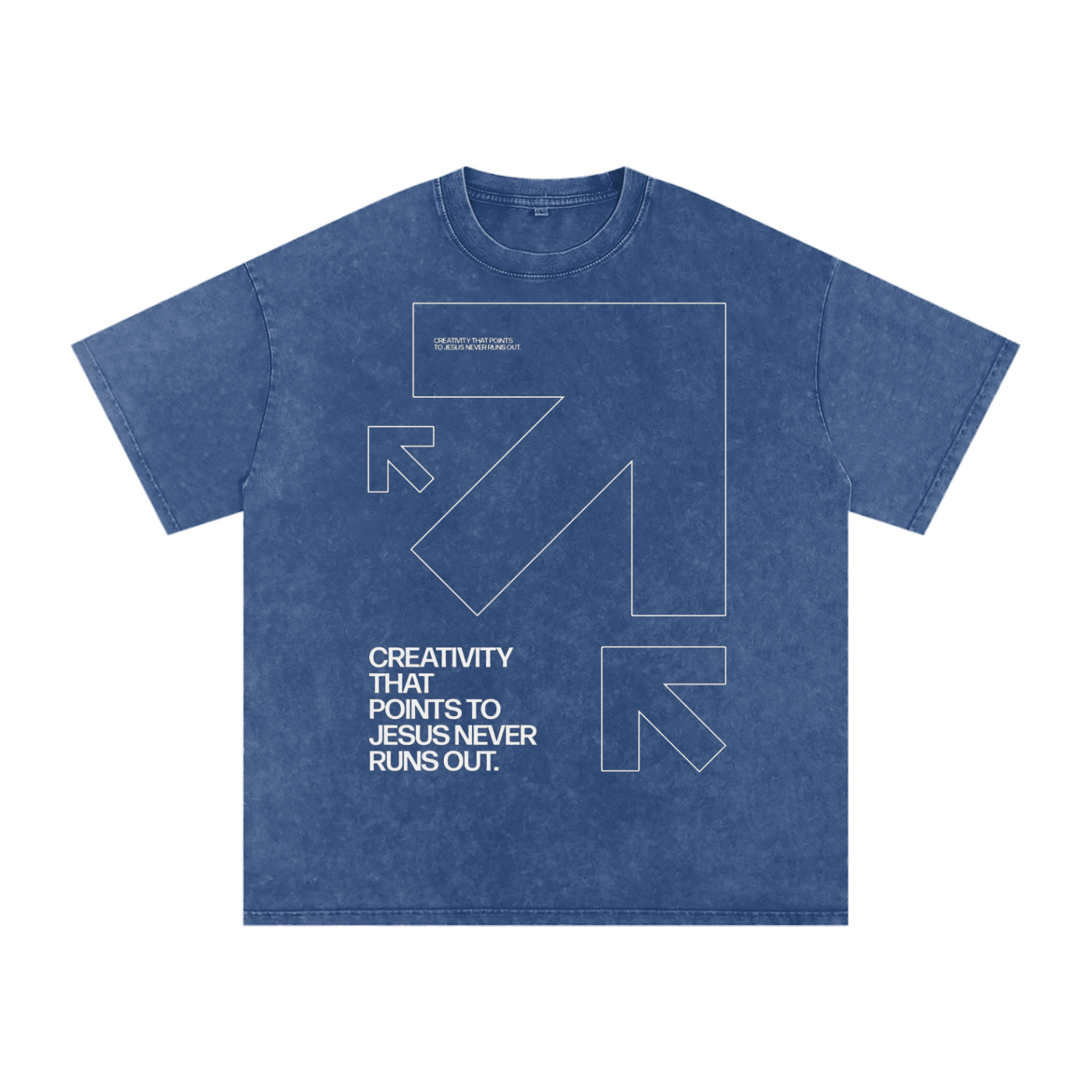 Snow Washed Oversized Cotton T-Shirt