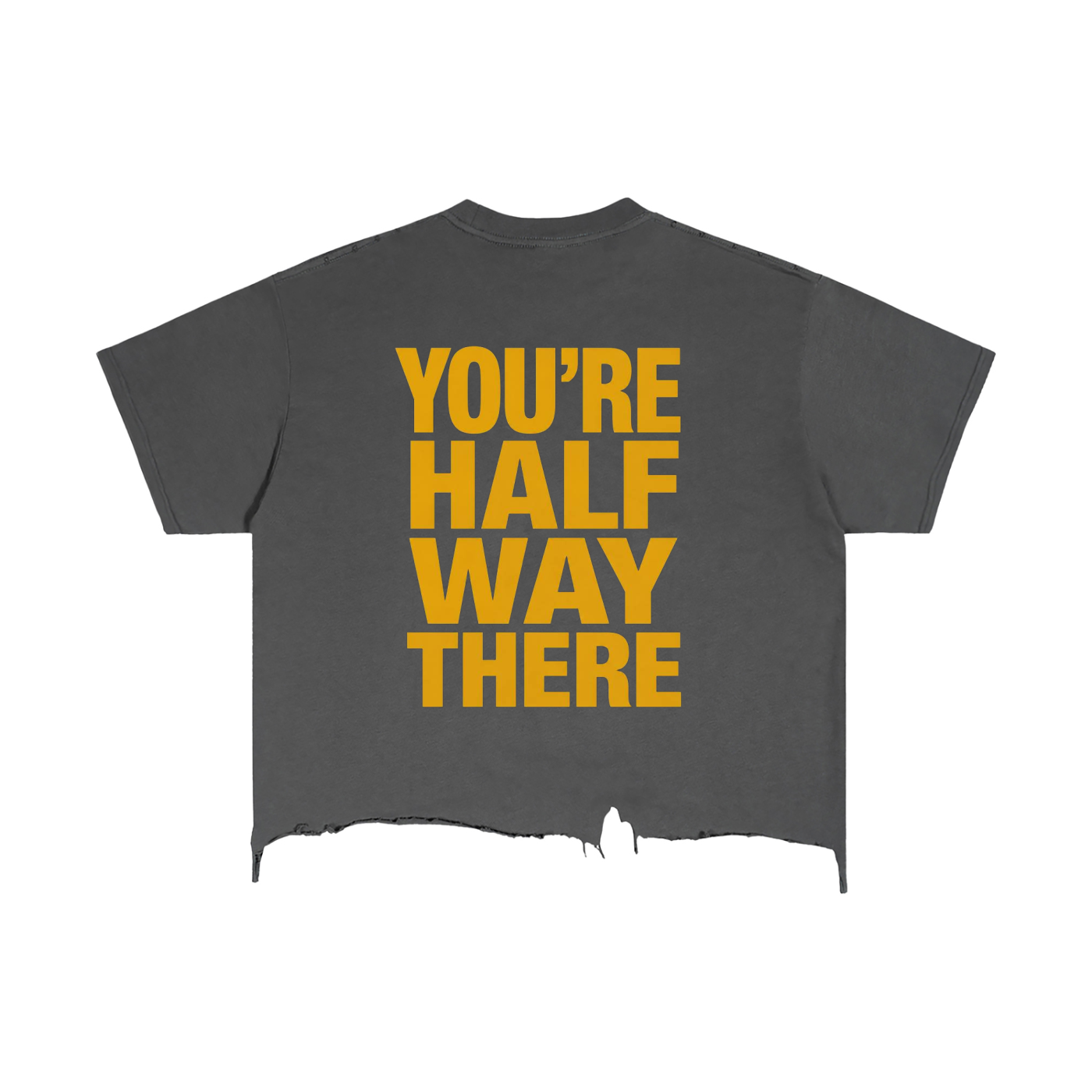 Vintage Wash Boxy Distressed Hem T-Shirt