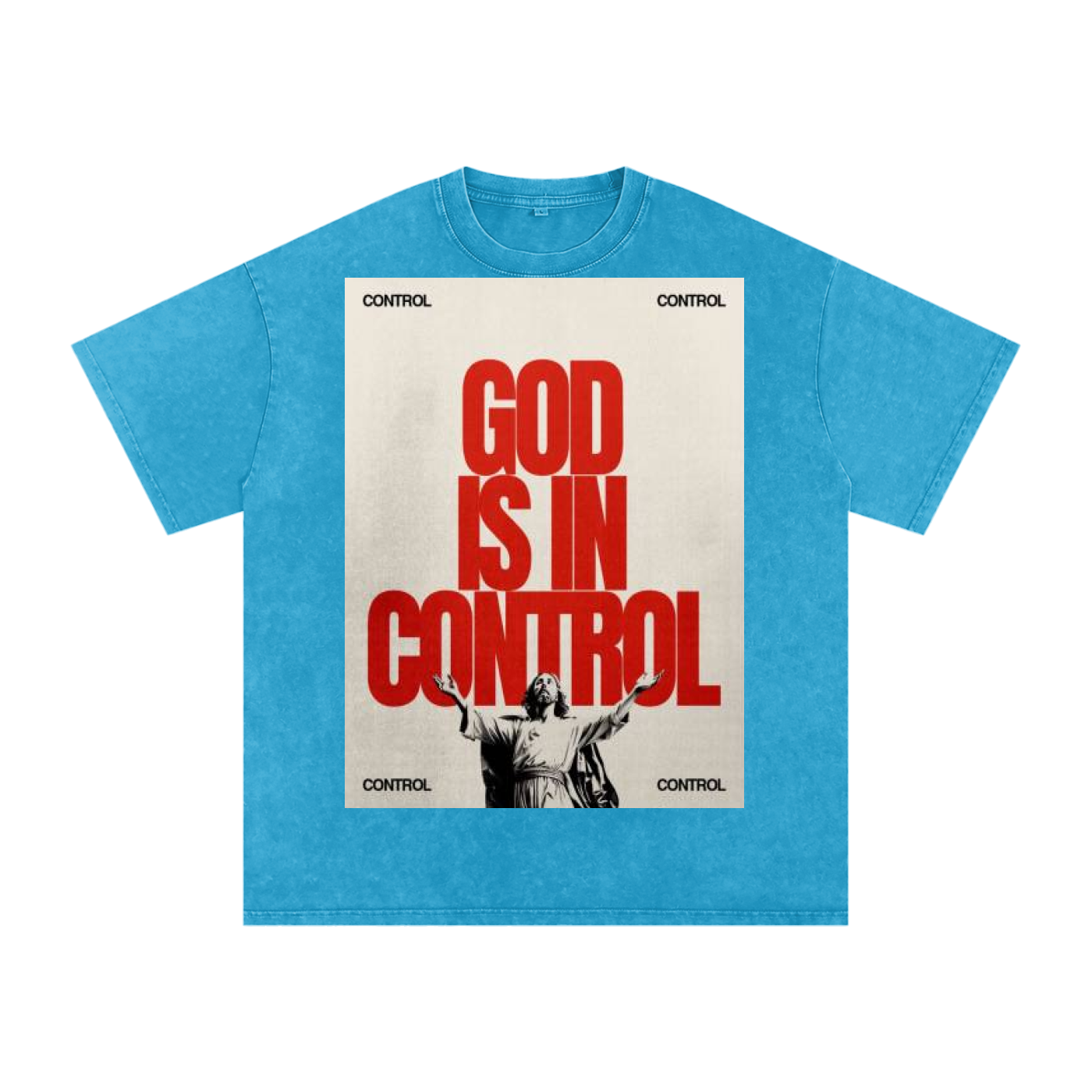 Snow Washed Oversized Cotton T-Shirt