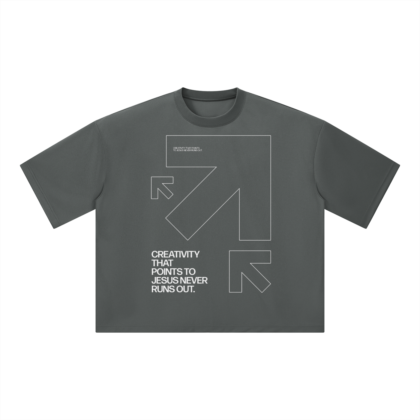 Unisex Boxy Mesh Crewneck T-Shirt