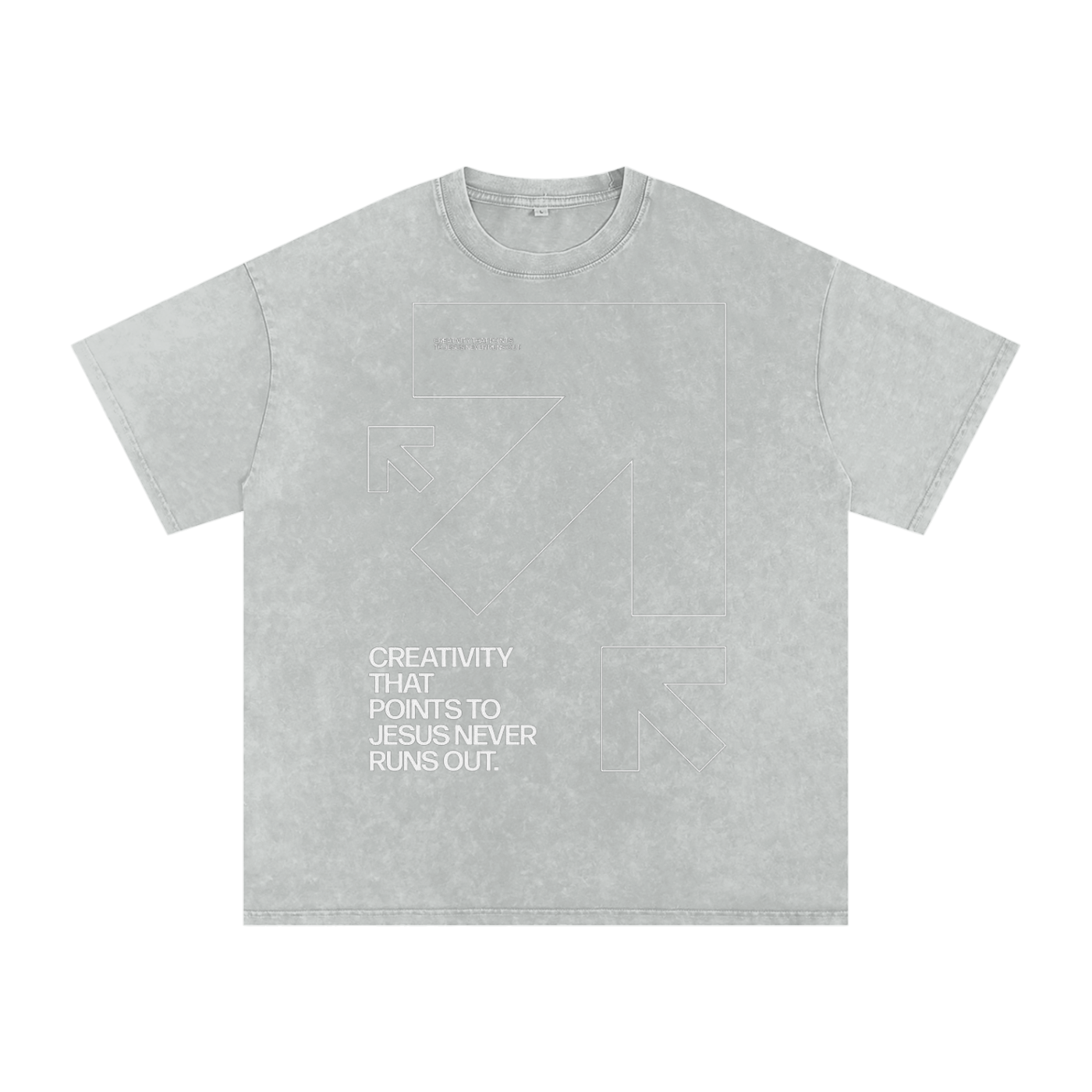 Snow Washed Oversized Cotton T-Shirt
