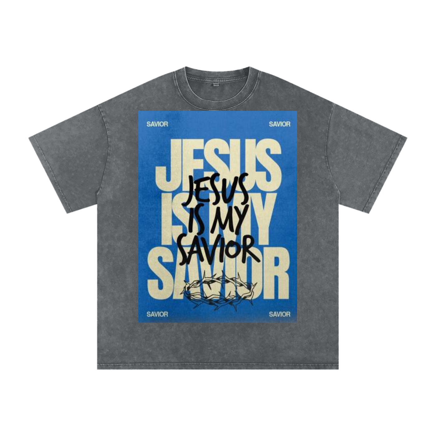 Snow Washed Oversized Cotton T-Shirt