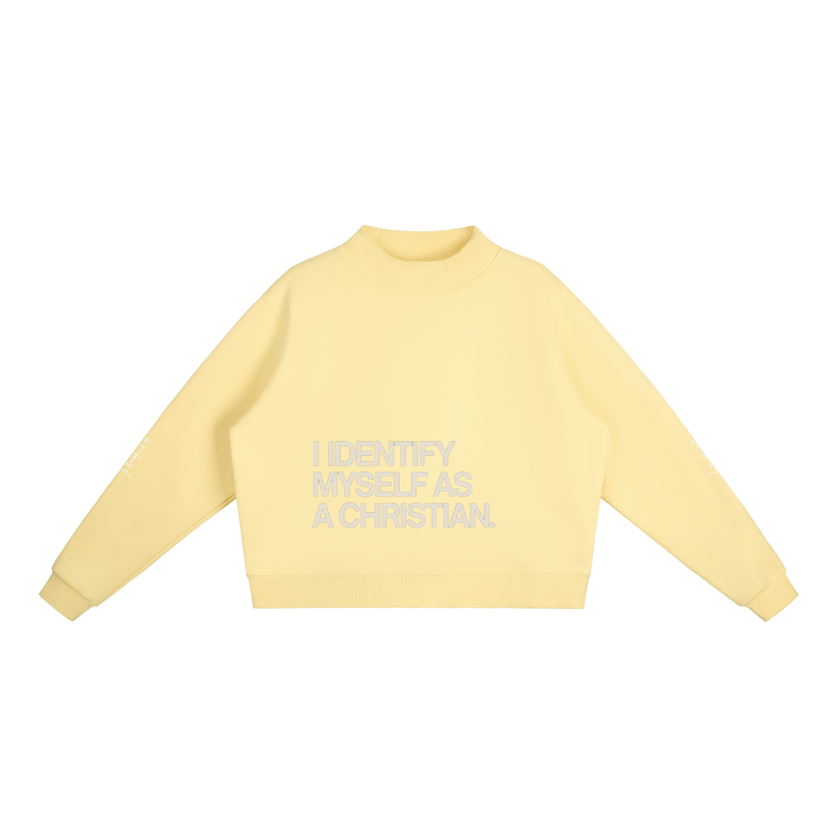 Essential Fleece Mock-Neck Crew Sweatshirt