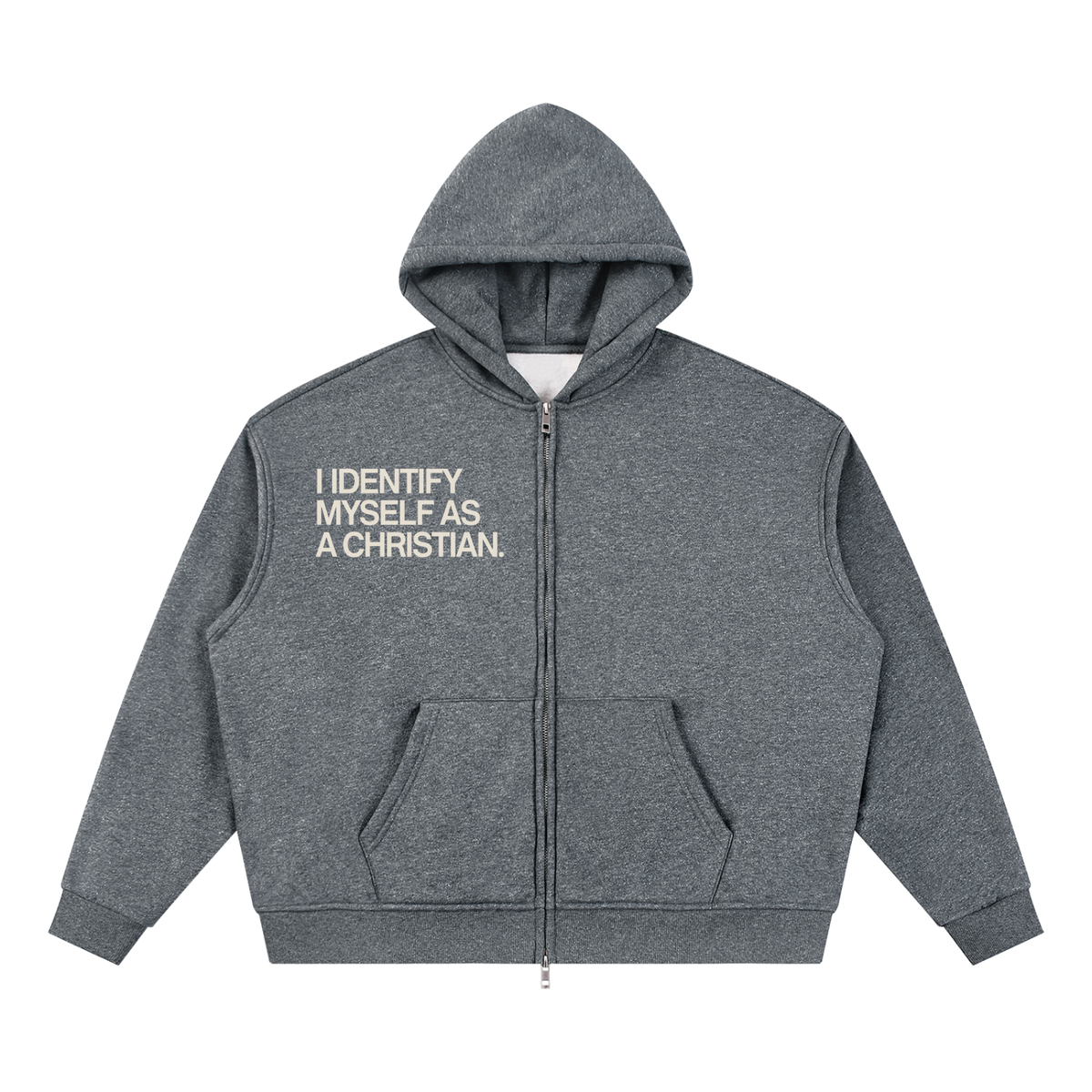Unisex Sparkles Full Zip Boxy Hoodie