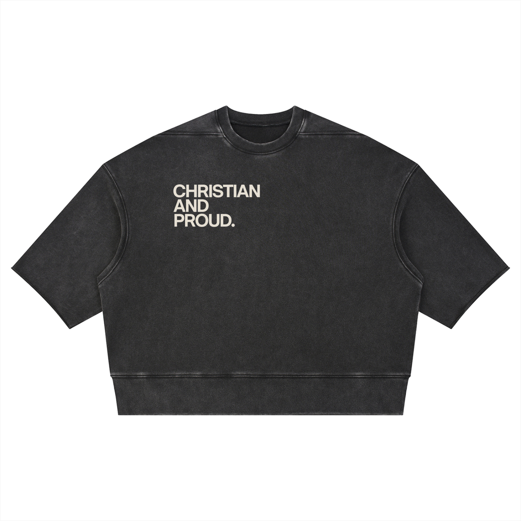 Unisex Mineral Wash Boxy Raw Edge T-Shirt