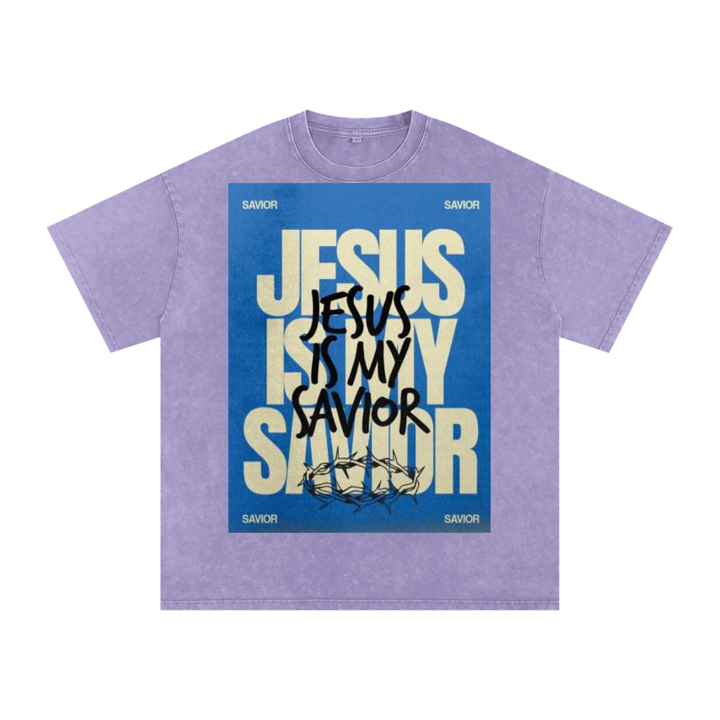 Snow Washed Oversized Cotton T-Shirt
