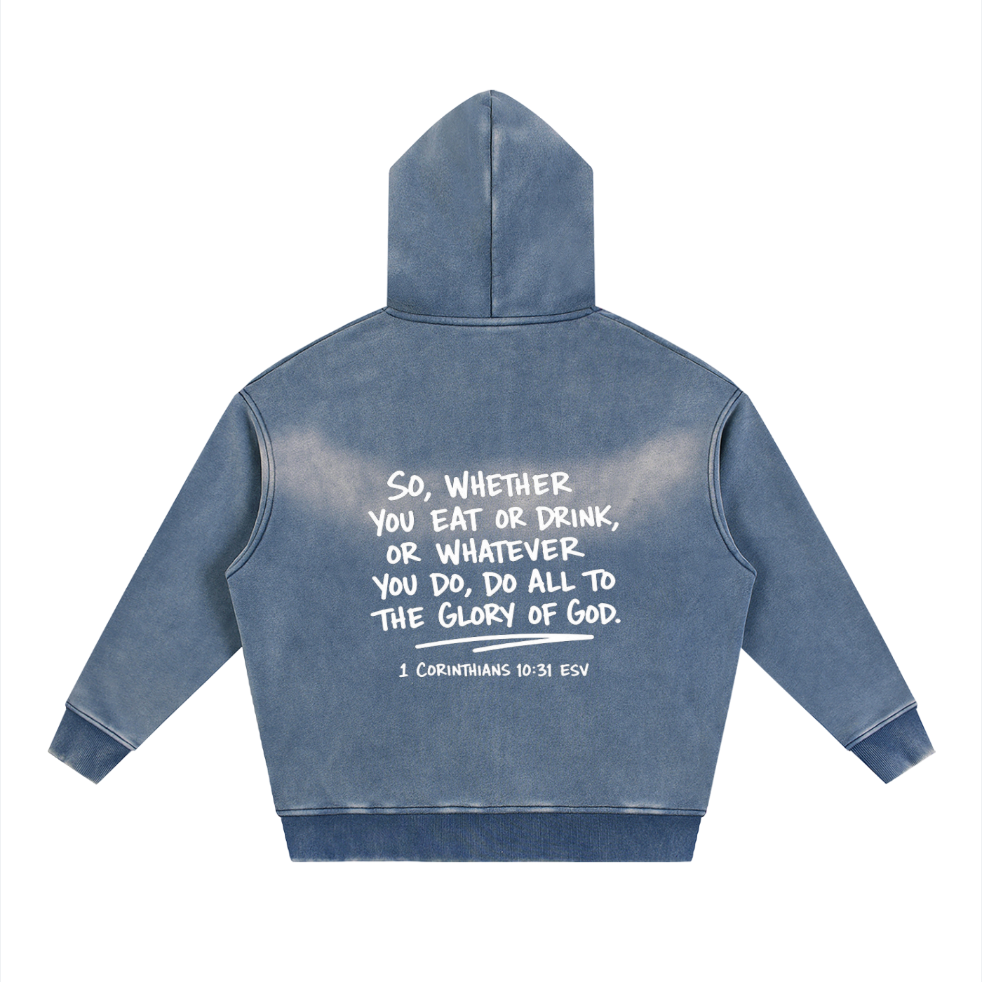 Sunfade Two-way Zipper Boxy Fleece Hoodie