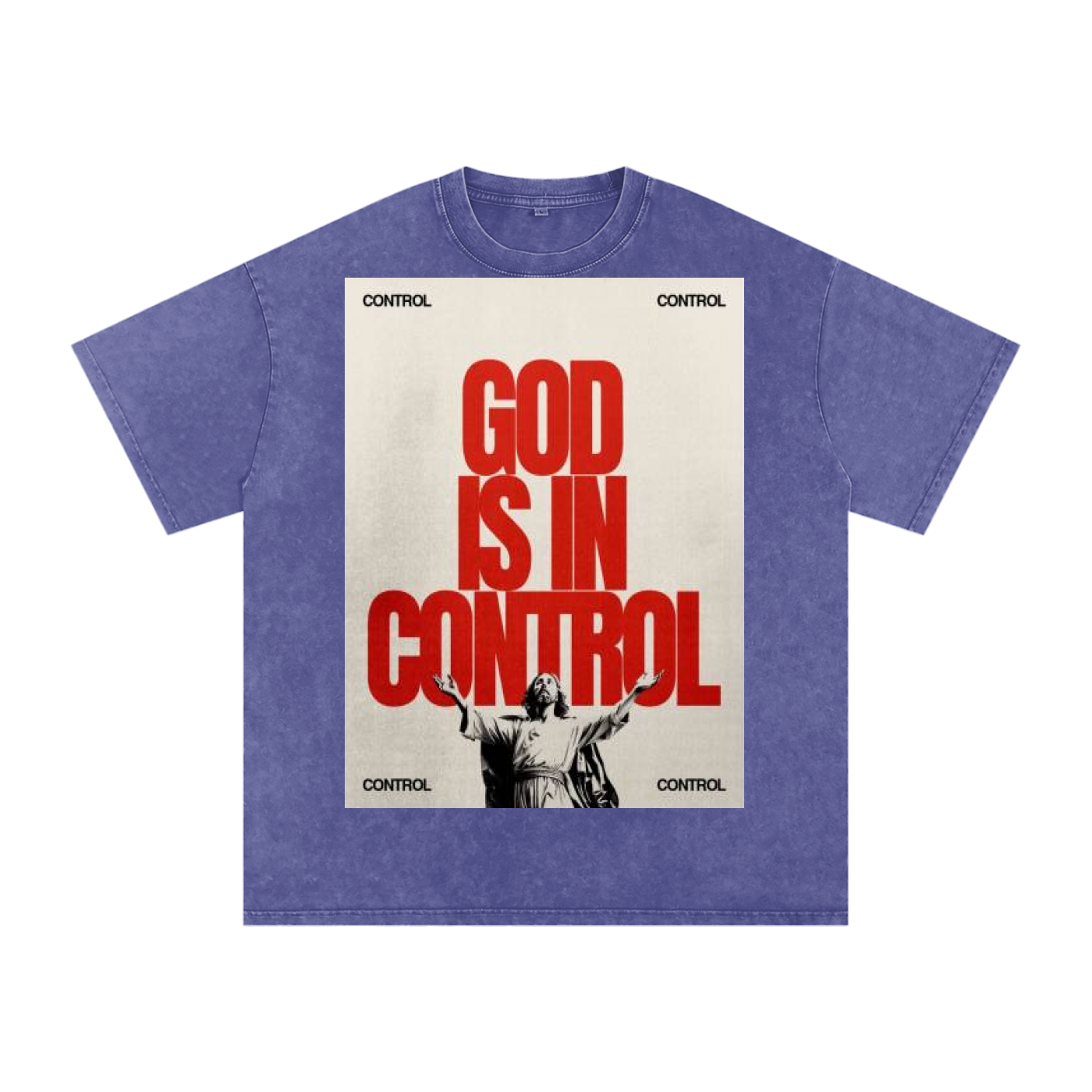 Snow Washed Oversized Cotton T-Shirt