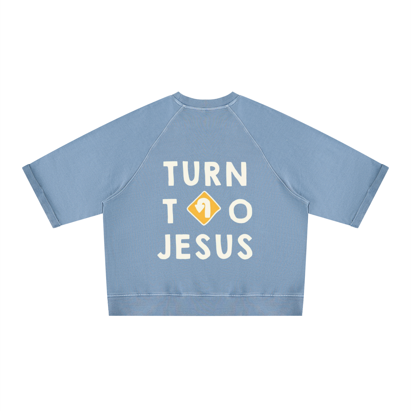 Unisex Vintage Wash Boxy Short Sleeve Sweatshirt