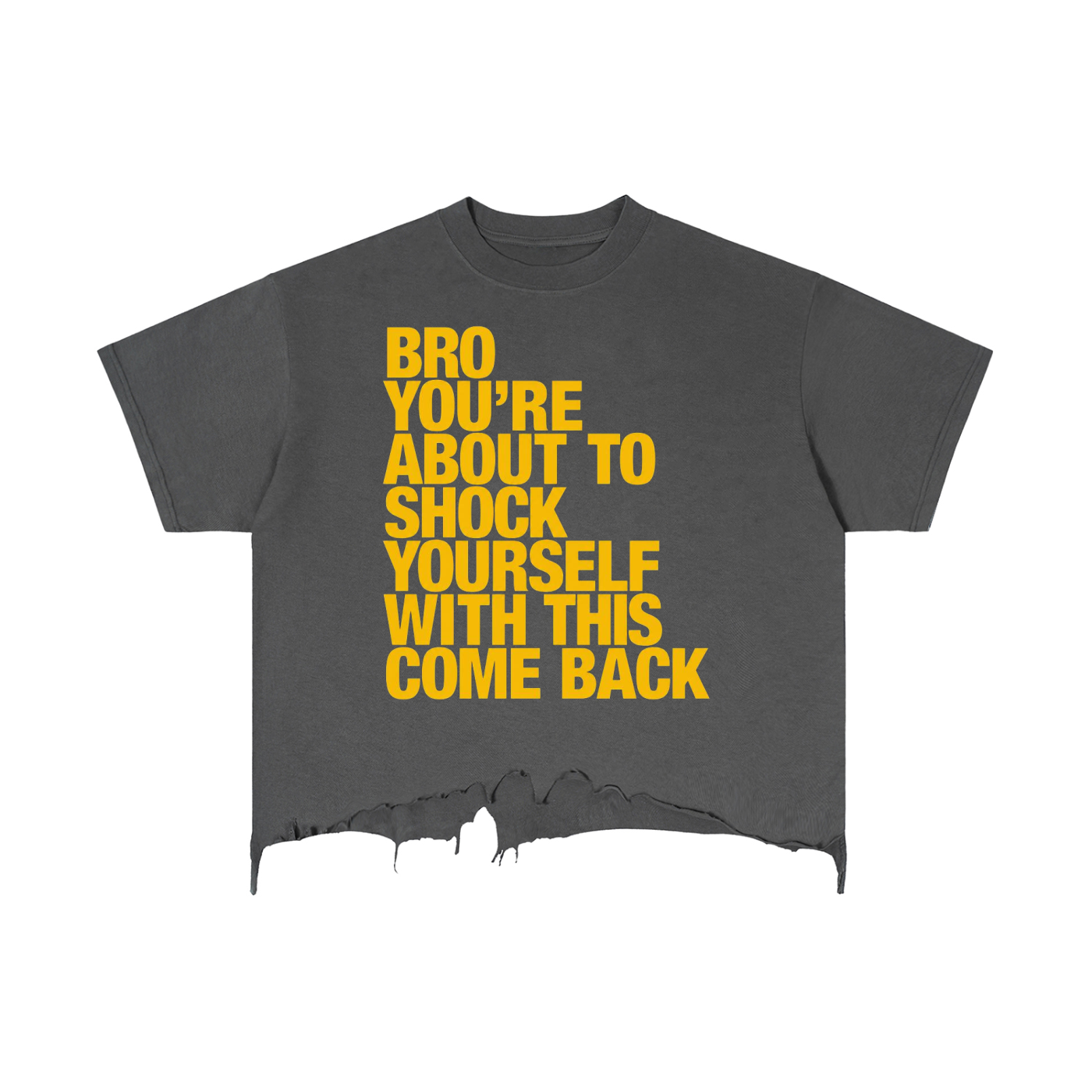 Vintage Wash Boxy Distressed Hem T-Shirt