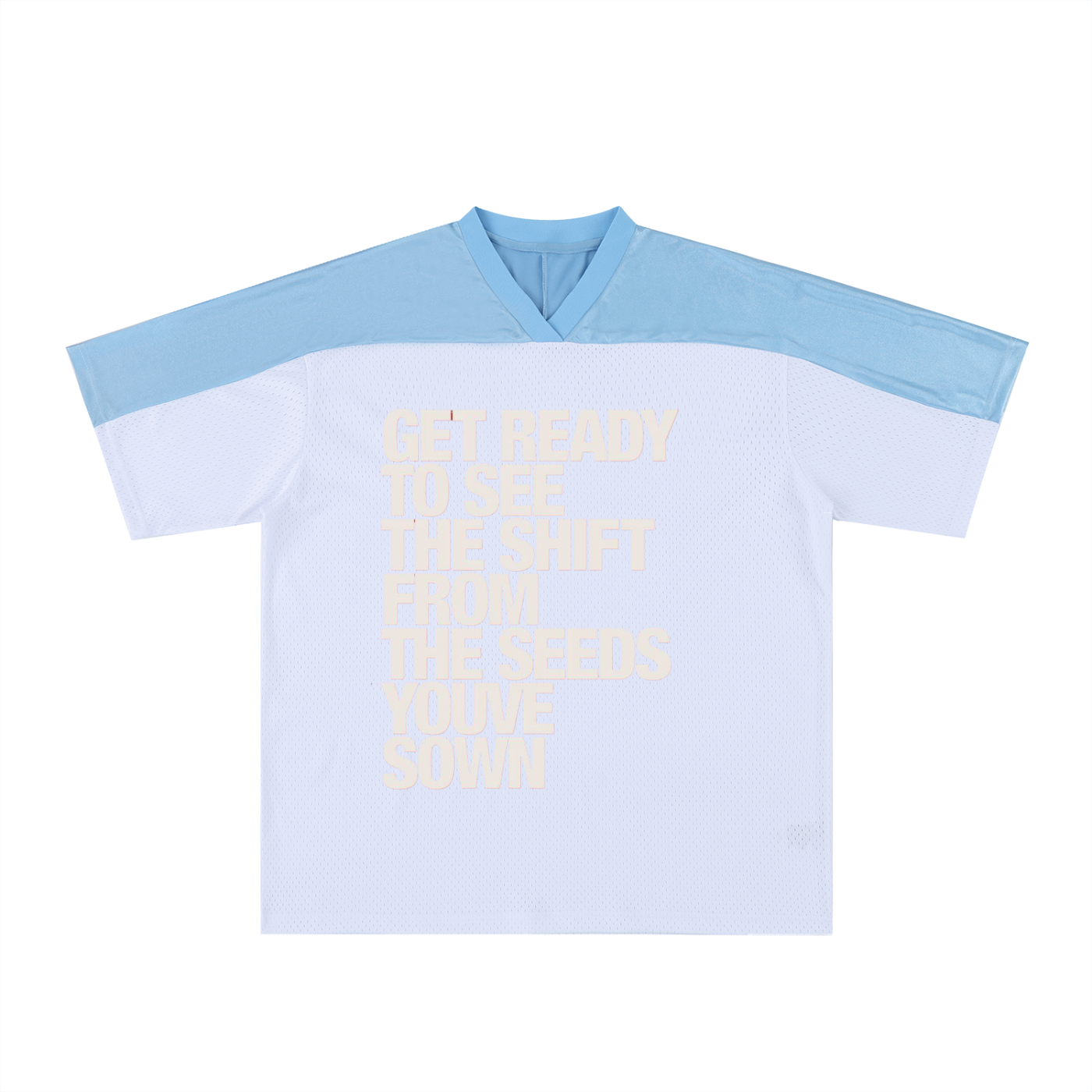 Oversized Mesh V-Neck Soccer Jersey