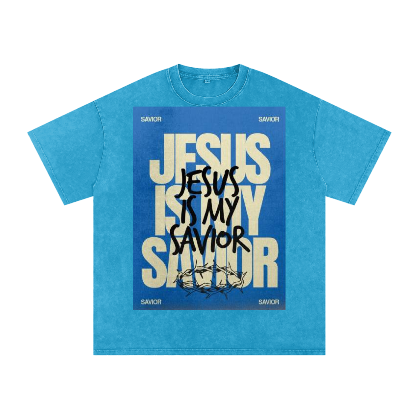 Snow Washed Oversized Cotton T-Shirt