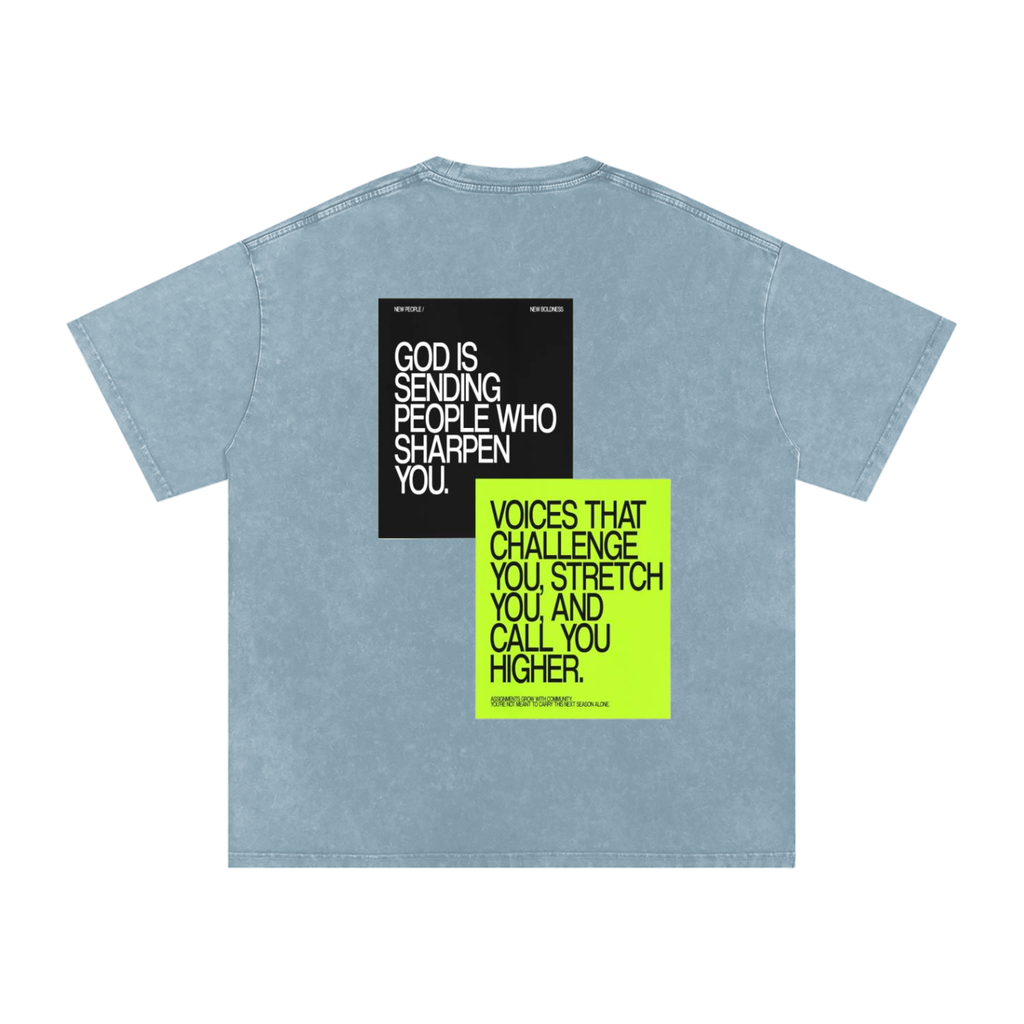 Snow Washed Oversized Cotton T-Shirt