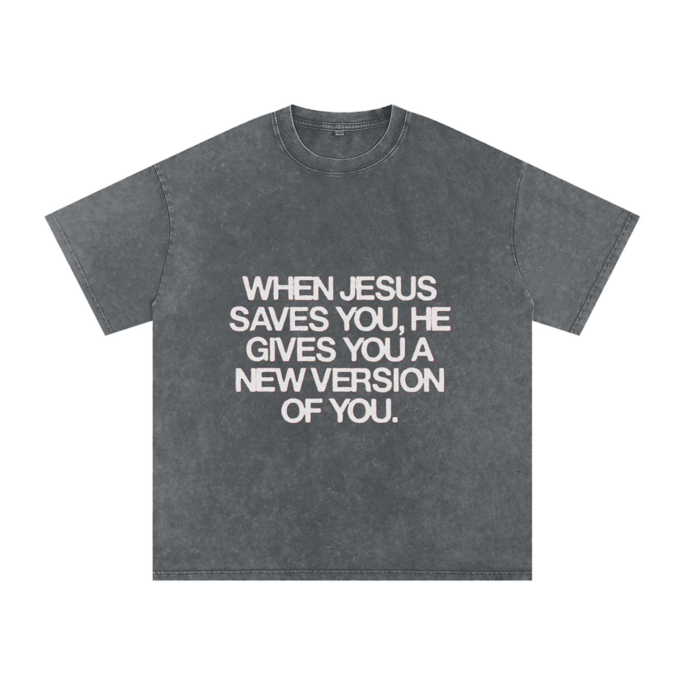 Snow Washed Oversized Cotton T-Shirt