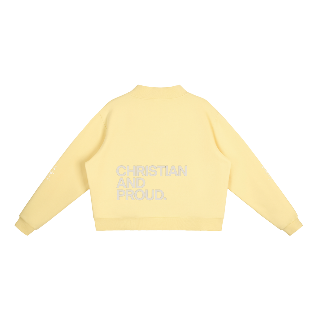 Essential Fleece Mock-Neck Crew Sweatshirt