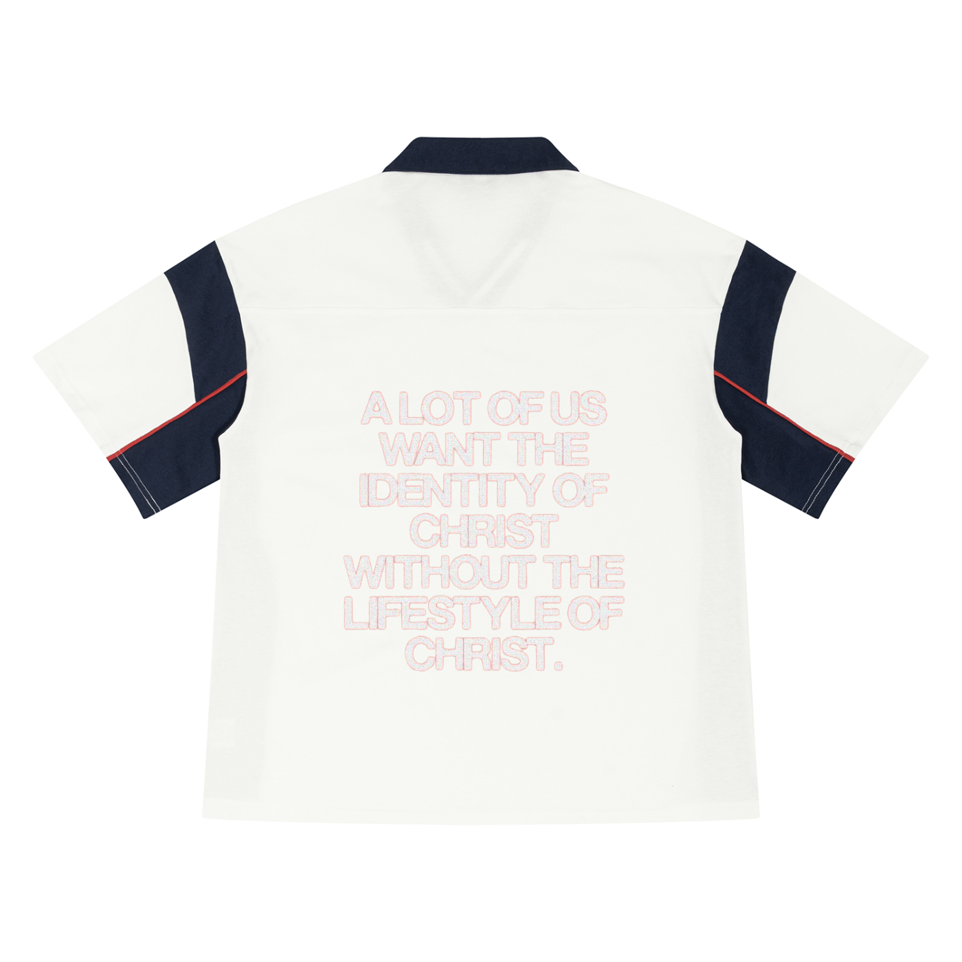 Unisex Boxy Color Block Polo Shirt