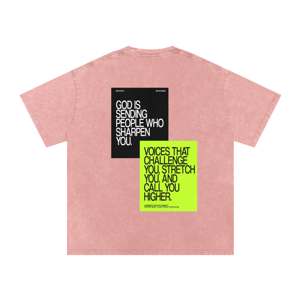 Snow Washed Oversized Cotton T-Shirt