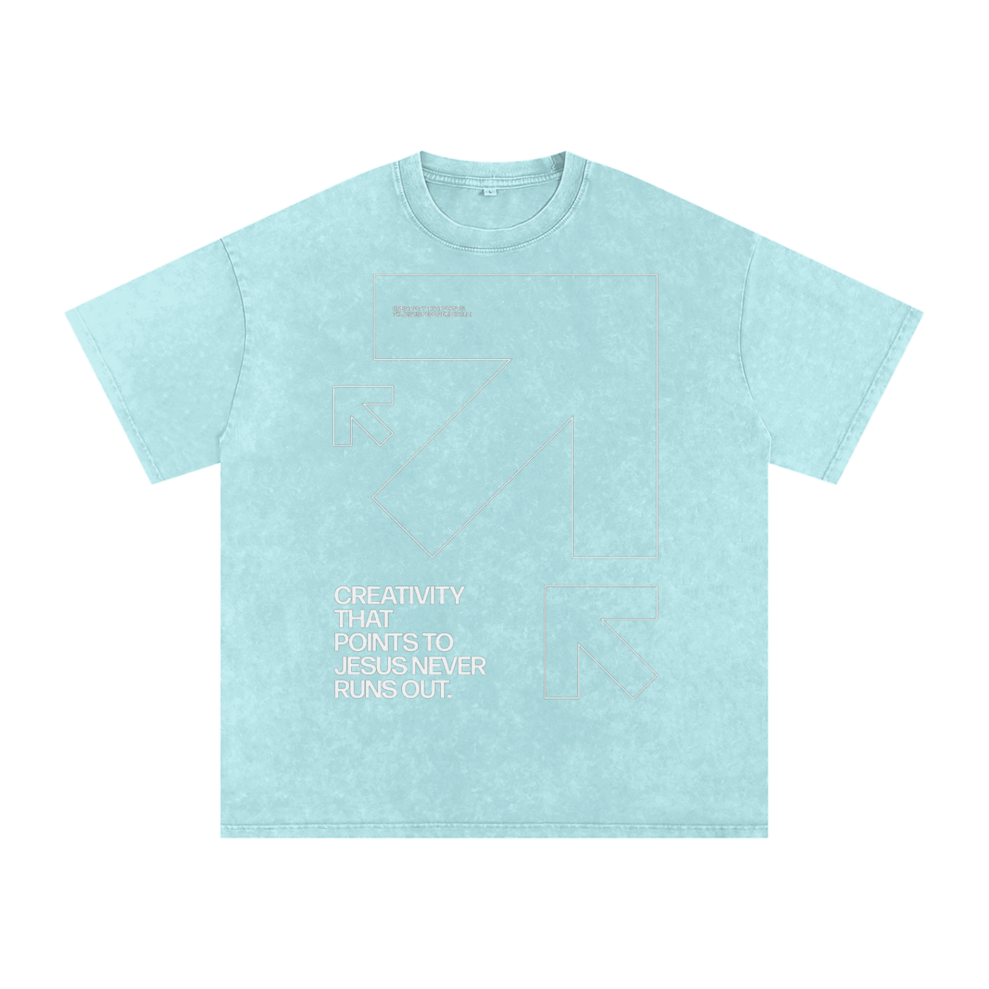 Snow Washed Oversized Cotton T-Shirt