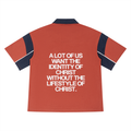 Unisex Boxy Color Block Polo Shirt