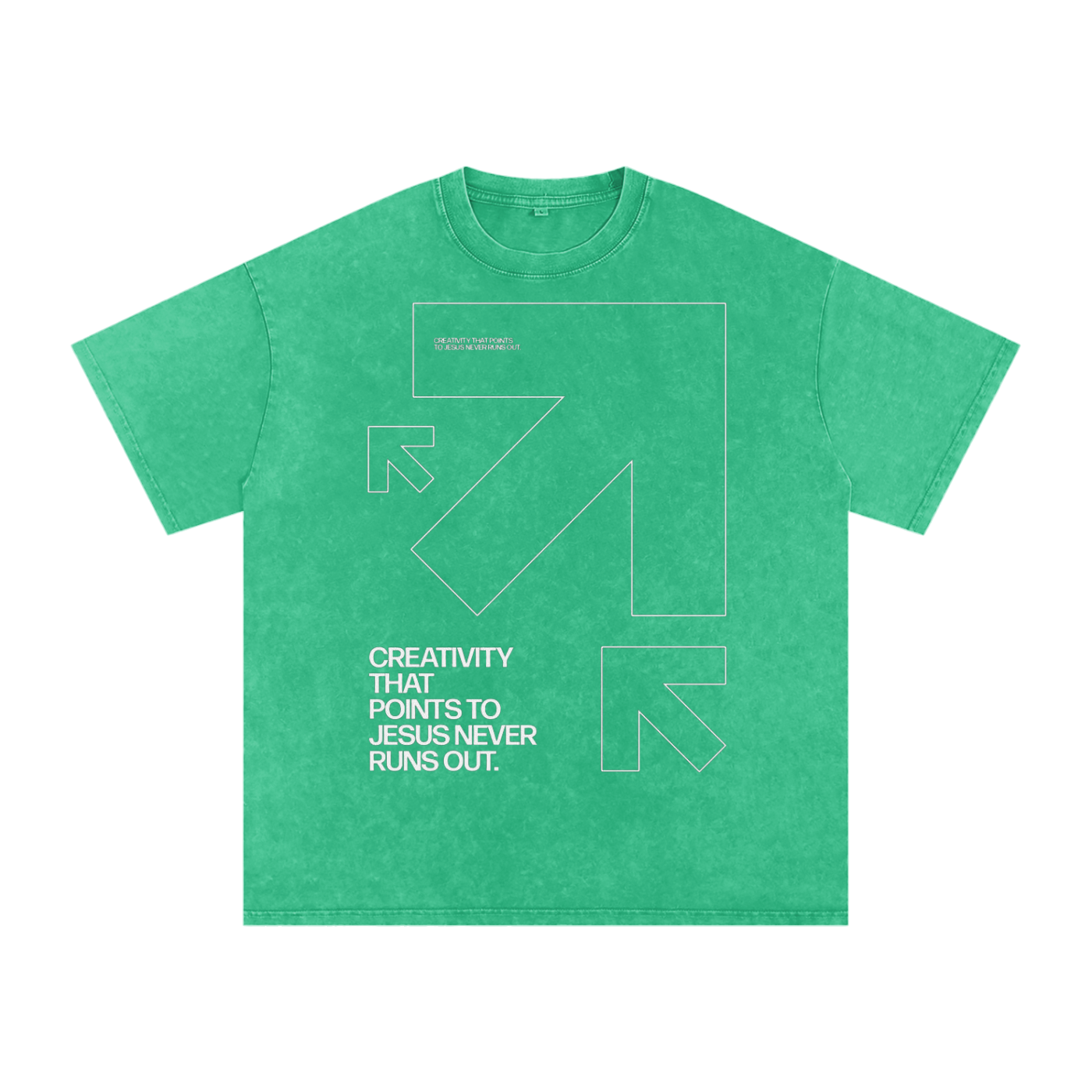 Snow Washed Oversized Cotton T-Shirt