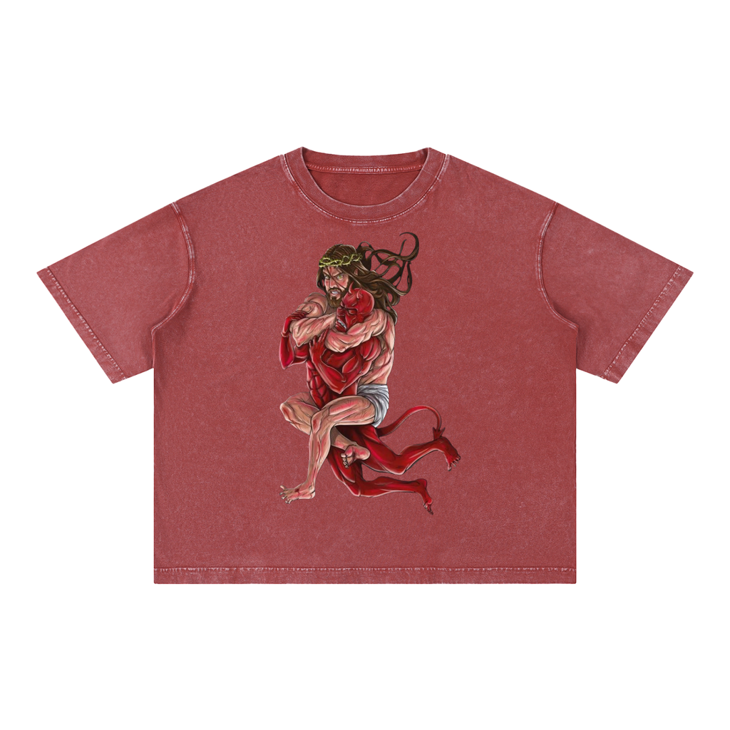 Mineral Wash Boxy Cotton T-Shirt