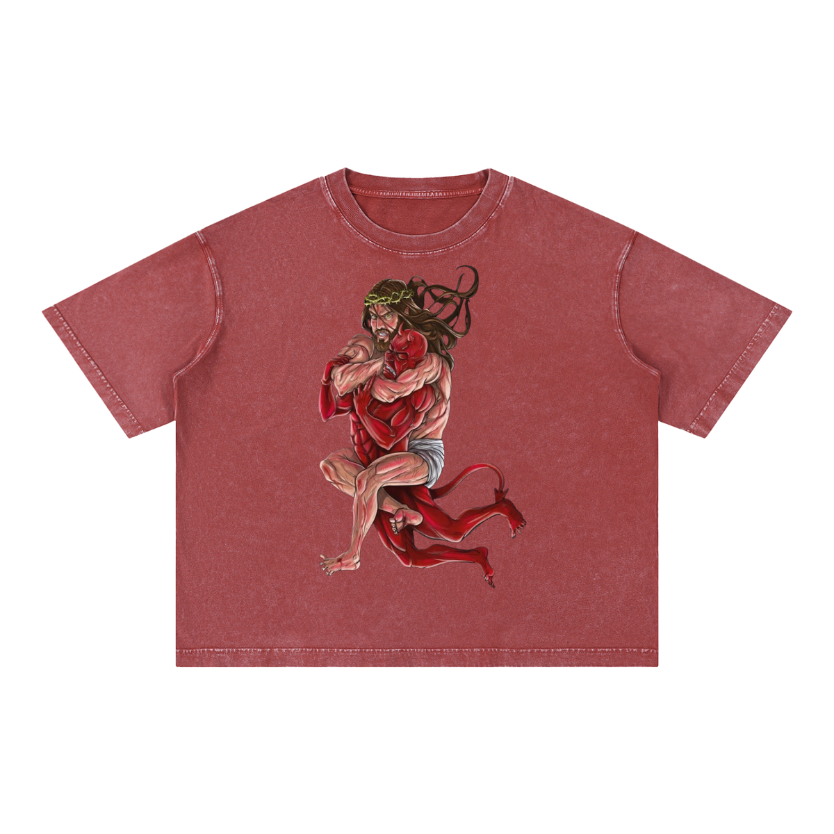 Mineral Wash Boxy Cotton T-Shirt