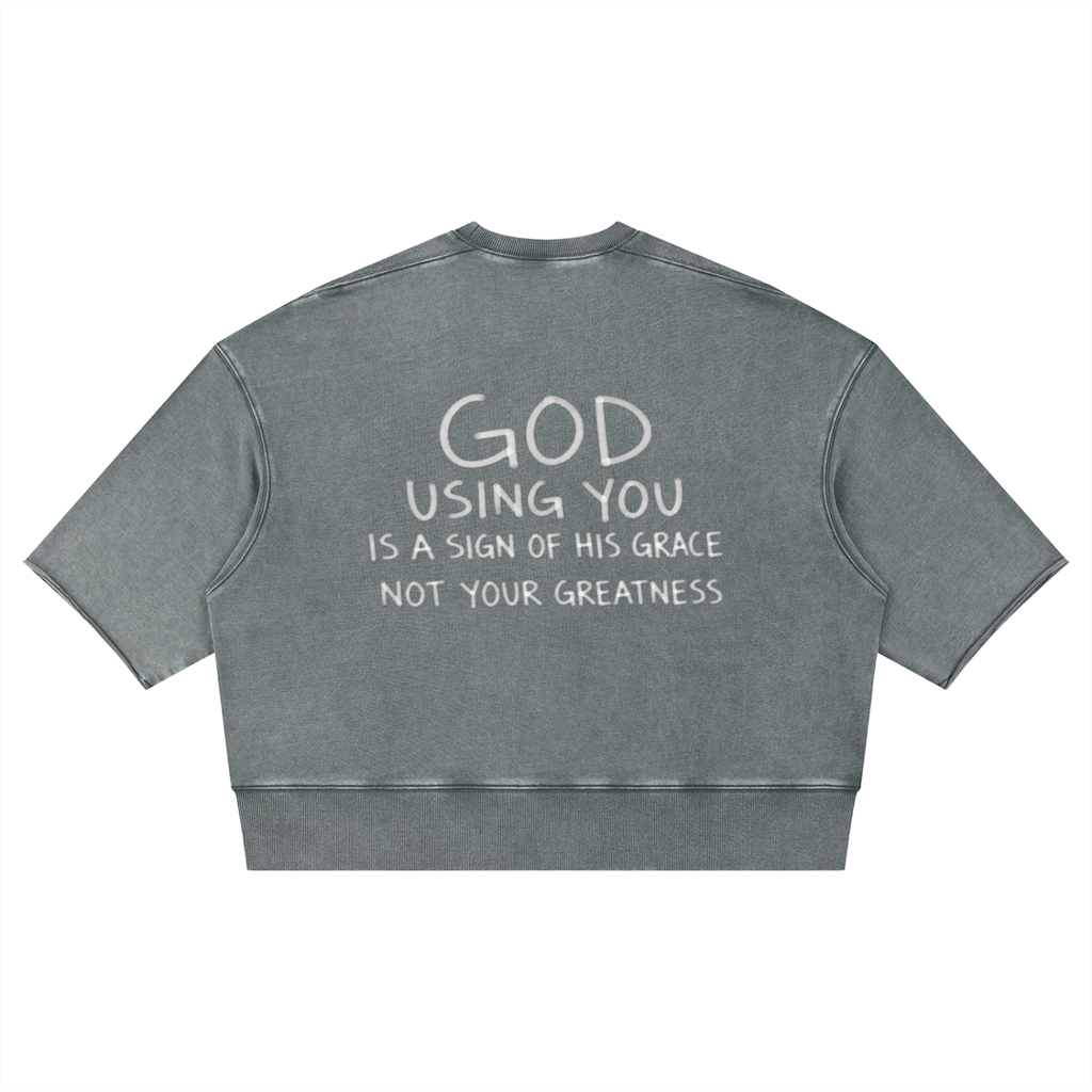 Unisex Mineral Wash Boxy Raw Edge T-Shirt