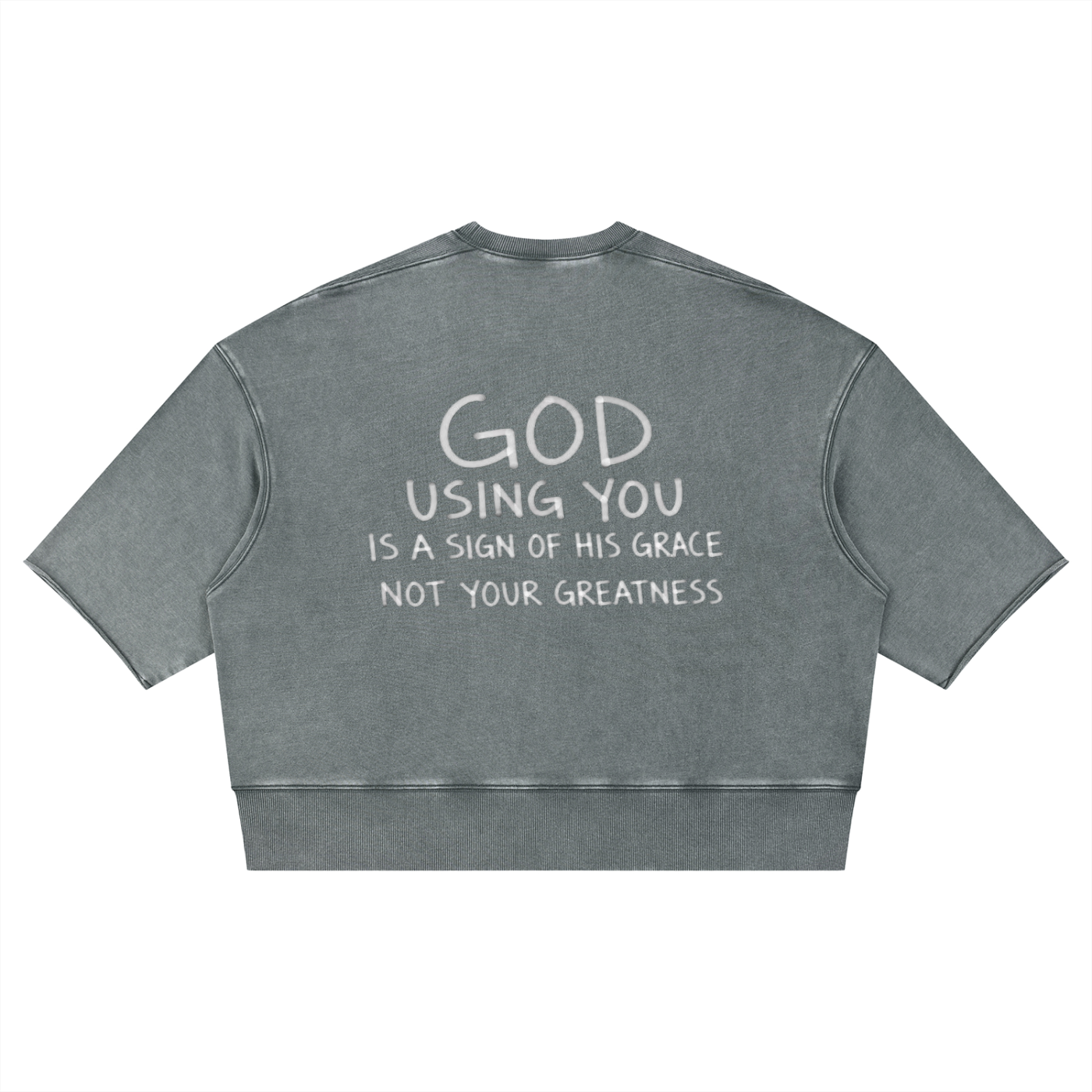 Unisex Mineral Wash Boxy Raw Edge T-Shirt