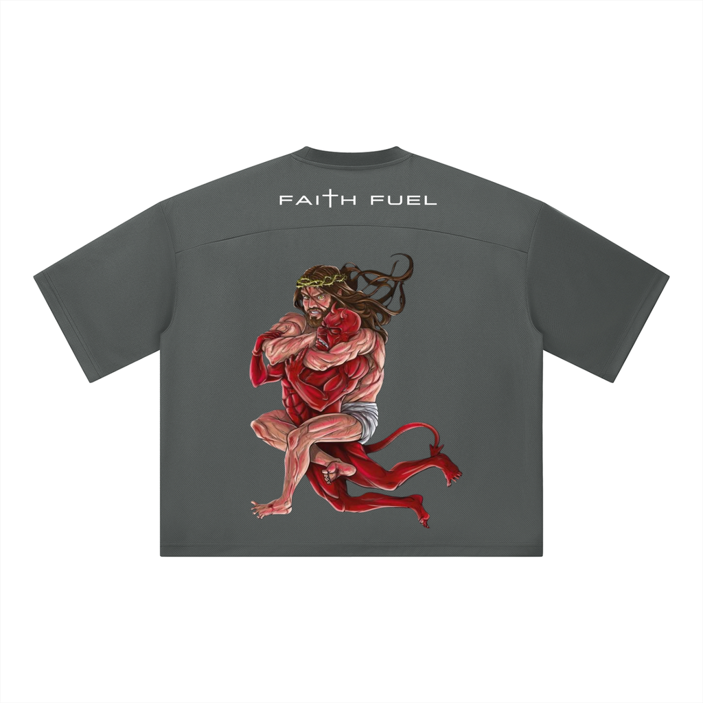 Unisex Boxy Mesh Crewneck T-Shirt