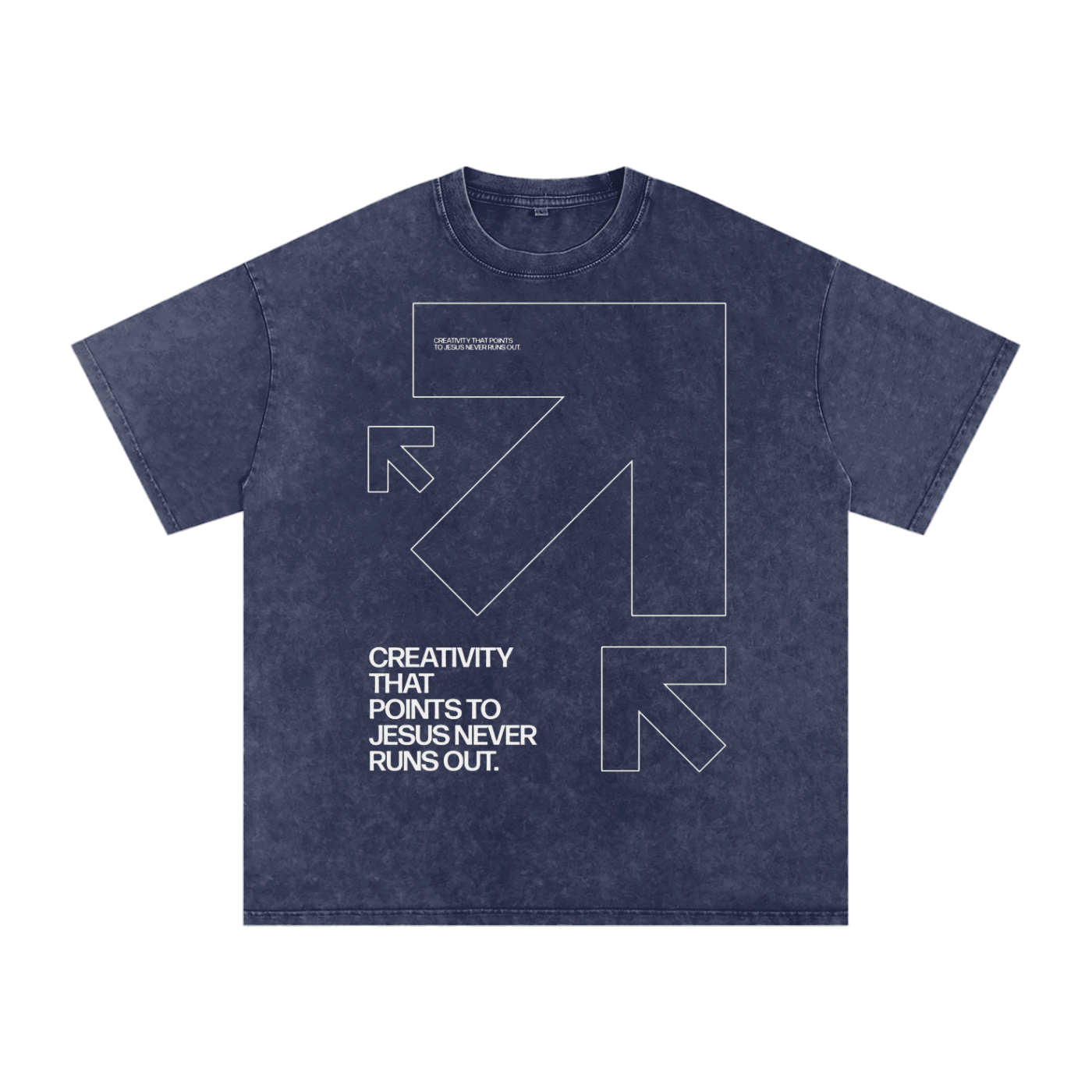 Snow Washed Oversized Cotton T-Shirt