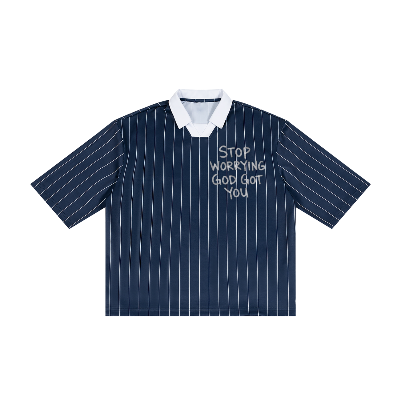 Unisex Pinstripe Collared Soccer Jersey