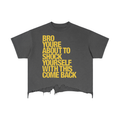 Vintage Wash Boxy Distressed Hem T-Shirt