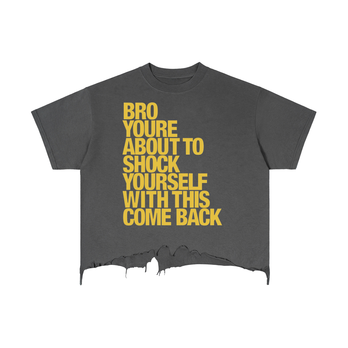 Vintage Wash Boxy Distressed Hem T-Shirt
