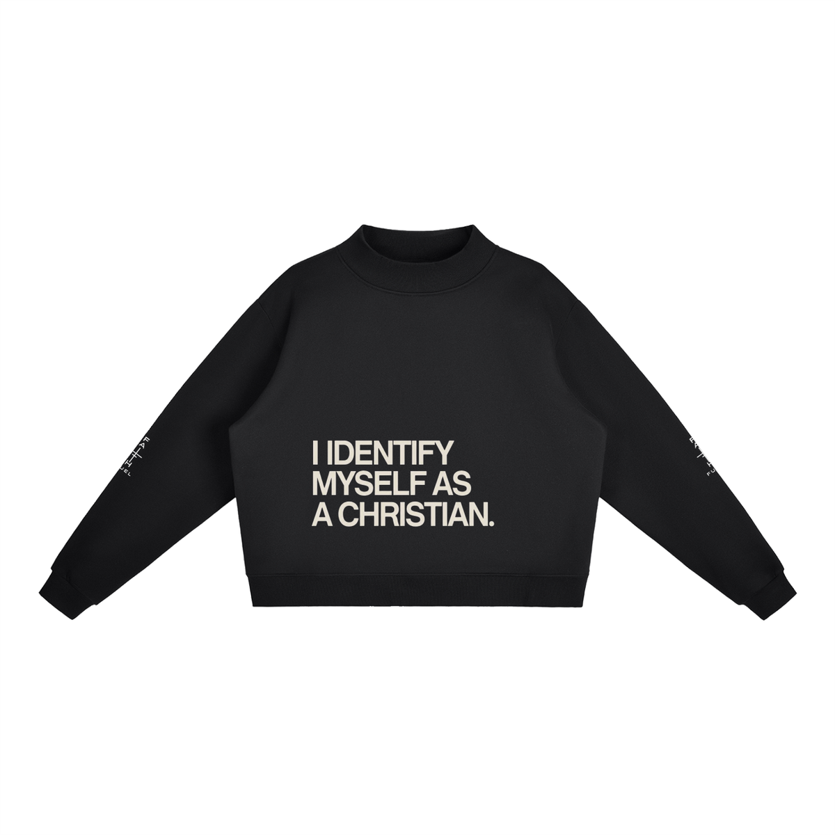 Essential Fleece Mock-Neck Crew Sweatshirt