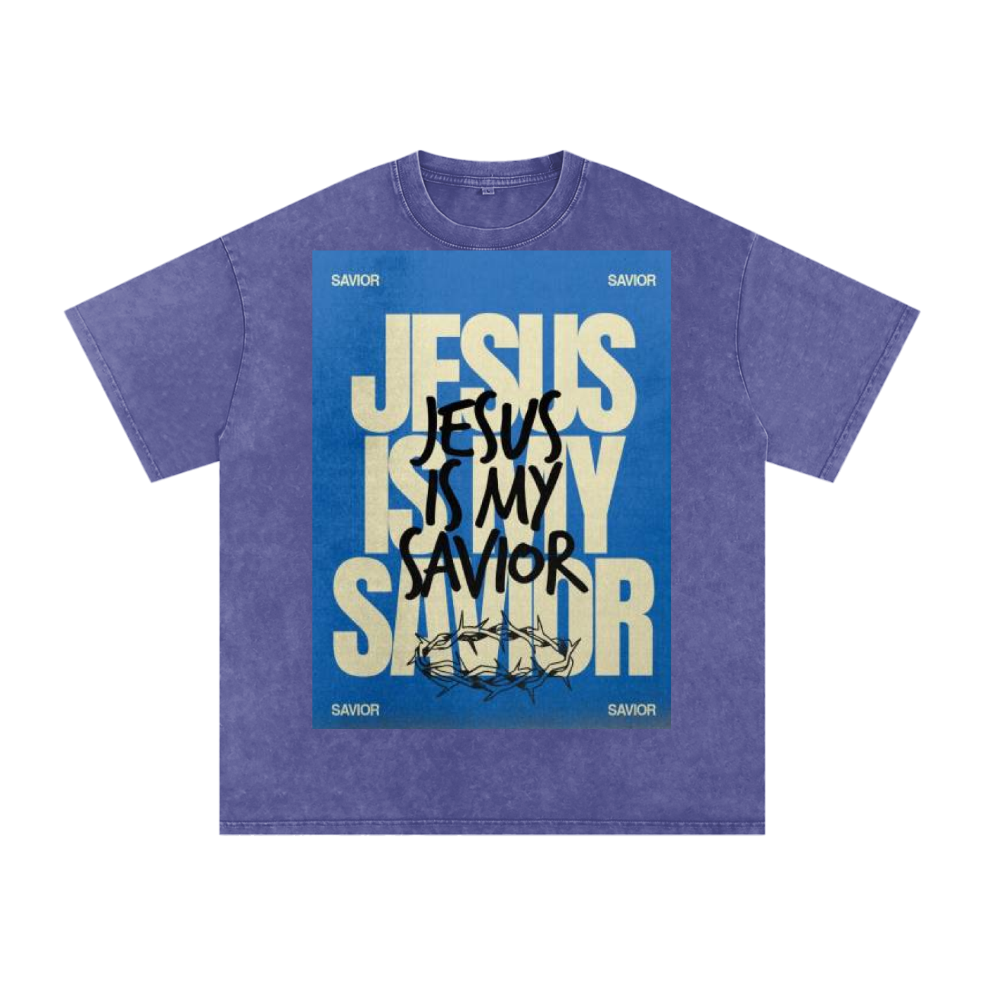 Snow Washed Oversized Cotton T-Shirt