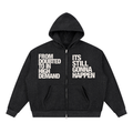 Unisex Sparkles Full Zip Boxy Hoodie